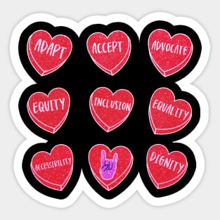 Cute Heart Valentines Day Love Special Education Teacher Sticker